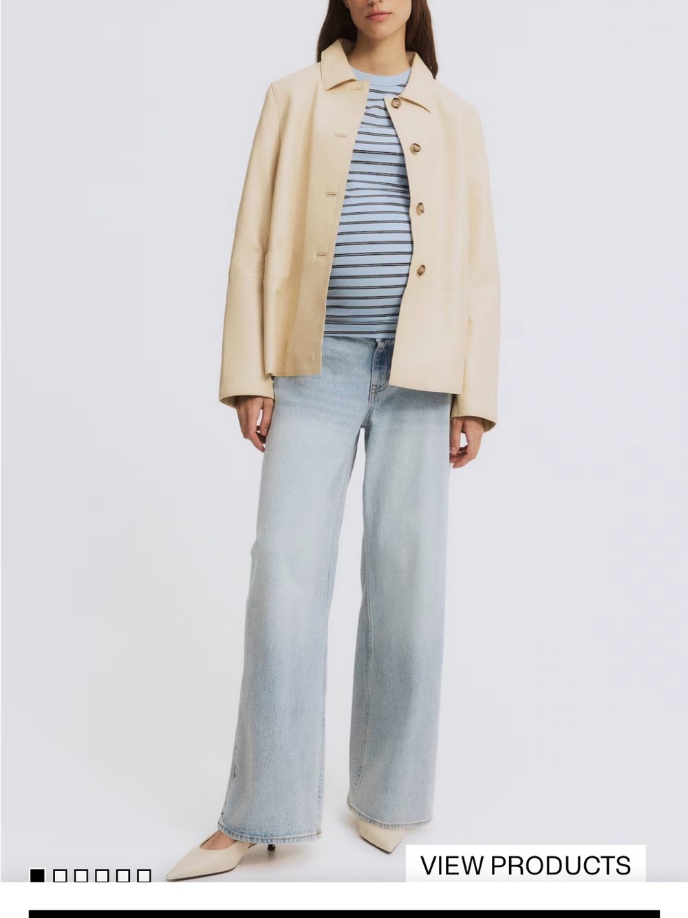 H&M Pale Blue Shirt Maternity